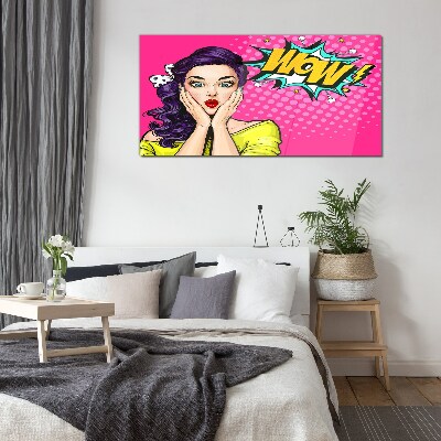 Glasbild Pop-Art-Überraschung