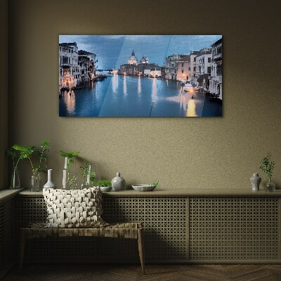 Foto glasbild Venedig im Abendlicht