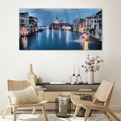 Foto glasbild Venedig im Abendlicht