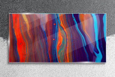 Glasbild Bunte Wellen des abstrakten Tanzes