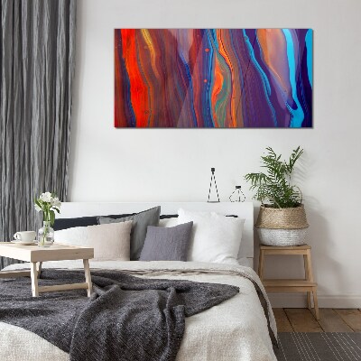 Glasbild Bunte Wellen des abstrakten Tanzes