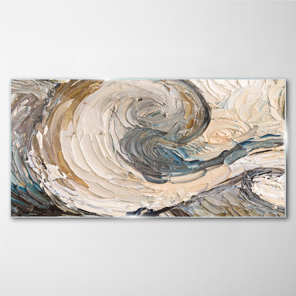 Glasbild Dynamische Farbwellen