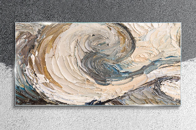 Glasbild Dynamische Farbwellen
