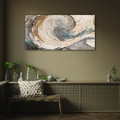 Glasbild Dynamische Farbwellen