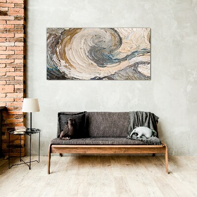Glasbild Dynamische Farbwellen