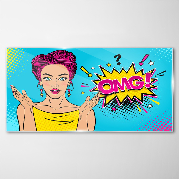 Glasbild Pop-Art-Überraschung