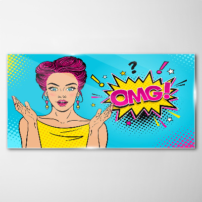 Glasbild Pop-Art-Überraschung