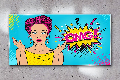 Glasbild Pop-Art-Überraschung