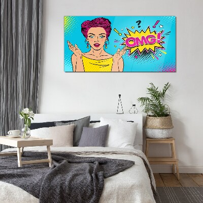 Glasbild Pop-Art-Überraschung
