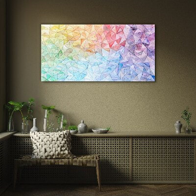 Glasbild Buntes Dreiecksmosaik