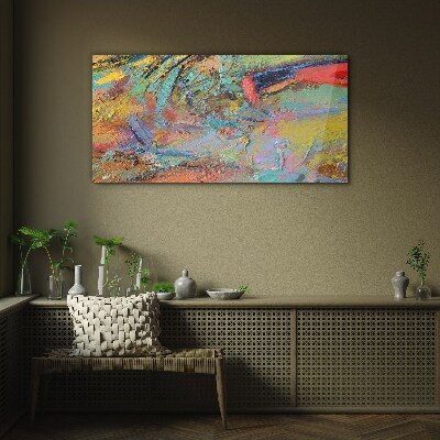 Bild auf glas Bunte abstrakte Landschaft