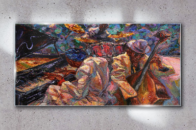 Bild auf glas Musikalisches Treffen in Farben