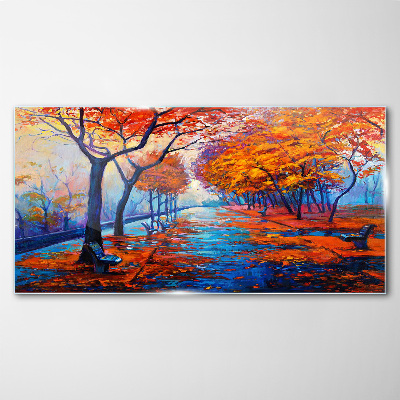 Bild auf glas Herbstgasse