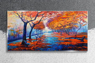 Bild auf glas Herbstgasse