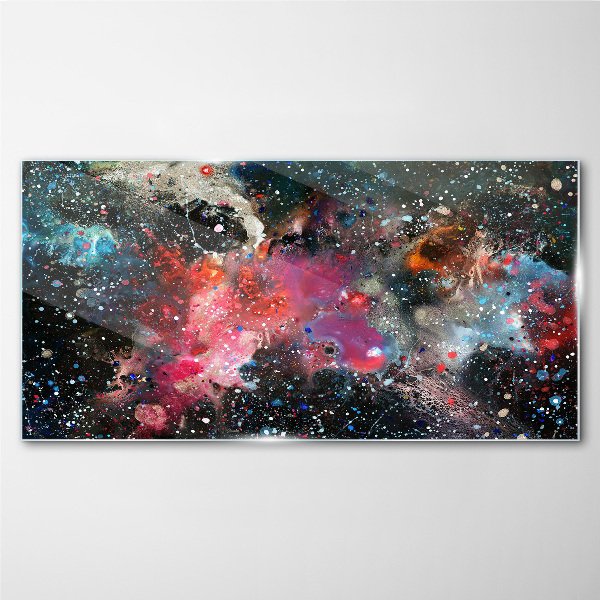 Foto auf glas Kosmische Explosion der Farben