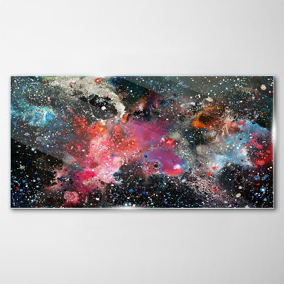 Foto auf glas Kosmische Explosion der Farben