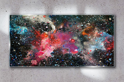 Foto auf glas Kosmische Explosion der Farben