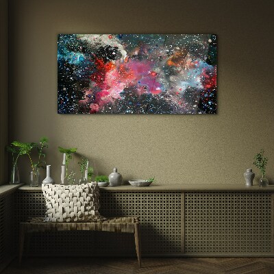 Foto auf glas Kosmische Explosion der Farben