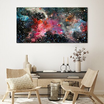 Foto auf glas Kosmische Explosion der Farben