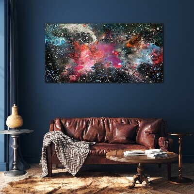 Foto auf glas Kosmische Explosion der Farben