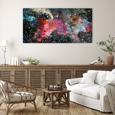 Foto auf glas Kosmische Explosion der Farben