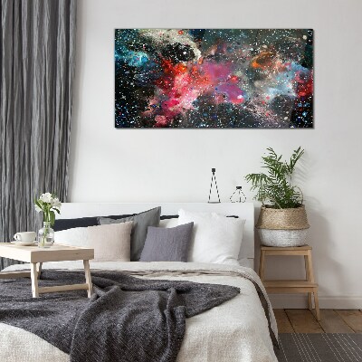 Foto auf glas Kosmische Explosion der Farben