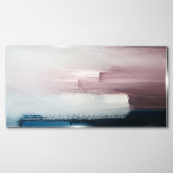 Glasbild Abstrakte Landschaft in Pastelltönen