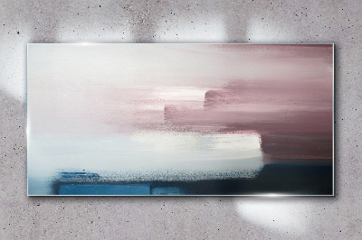 Glasbild Abstrakte Landschaft in Pastelltönen