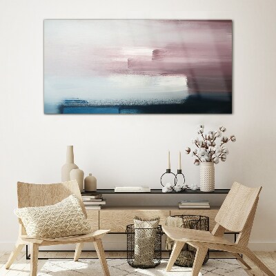 Glasbild Abstrakte Landschaft in Pastelltönen
