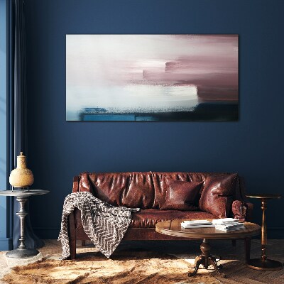 Glasbild Abstrakte Landschaft in Pastelltönen