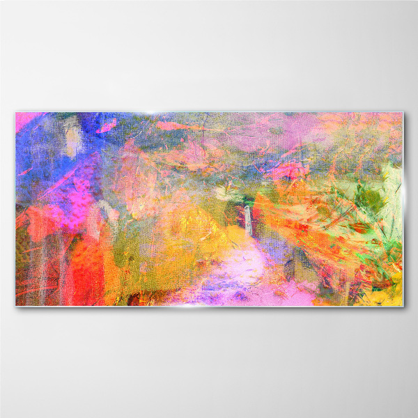 Glasbild Bunte abstrakte Landschaft