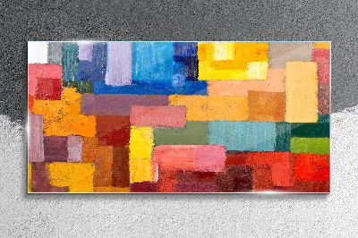 Glasbild Farbenfrohe abstrakte Kompositionen