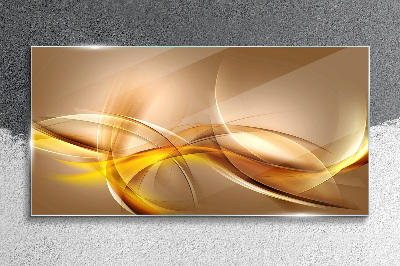 Bild aus glas Goldene Wellen der Abstraktion