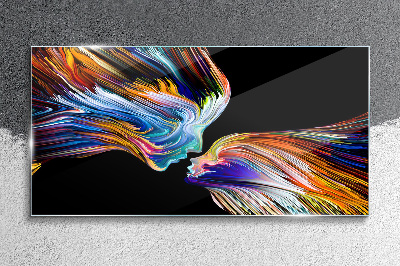 Glasbild Die Farben der Liebe und Emotionen