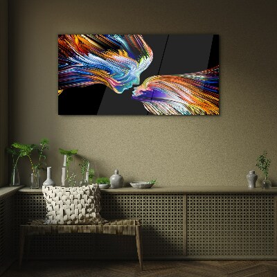 Glasbild Die Farben der Liebe und Emotionen