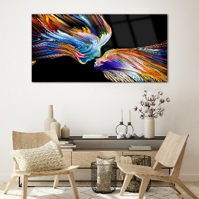 Glasbild Die Farben der Liebe und Emotionen