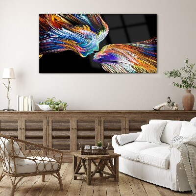 Glasbild Die Farben der Liebe und Emotionen