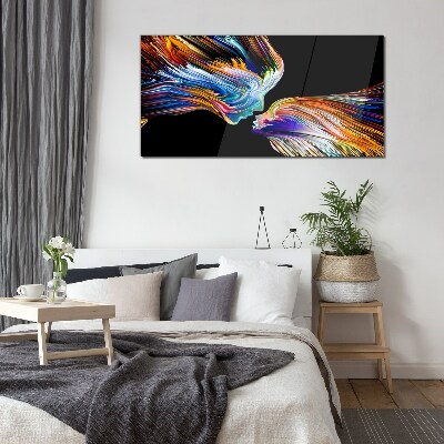 Glasbild Die Farben der Liebe und Emotionen