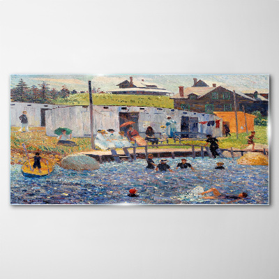 Glasbild Ein Sommertag am See