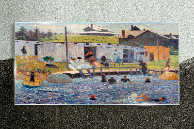 Glasbild Ein Sommertag am See