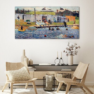 Glasbild Ein Sommertag am See