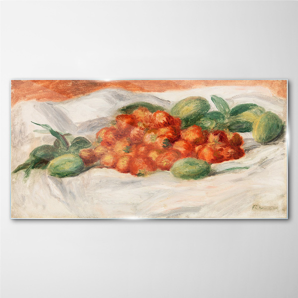 Glasbild Fruchtbouquet auf weißem Hintergrund