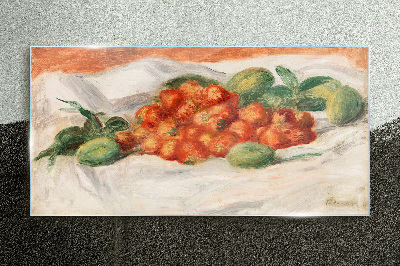 Glasbild Fruchtbouquet auf weißem Hintergrund
