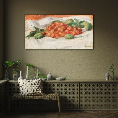 Glasbild Fruchtbouquet auf weißem Hintergrund