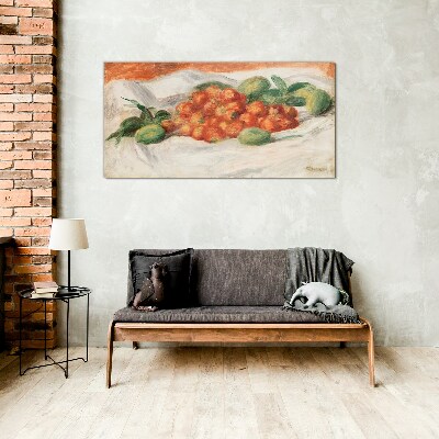 Glasbild Fruchtbouquet auf weißem Hintergrund