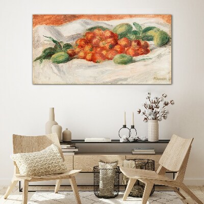 Glasbild Fruchtbouquet auf weißem Hintergrund