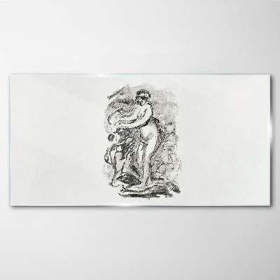 Glas bild Figur in Bewegung