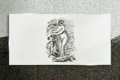 Glas bild Figur in Bewegung