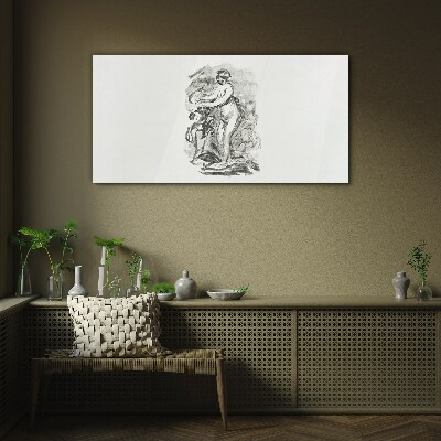 Glas bild Figur in Bewegung