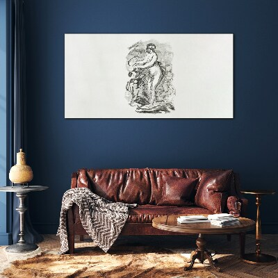 Glas bild Figur in Bewegung
